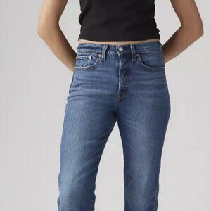 Levi's Premium Wedgie Jeans Straight High Waist Button Fly Cropped Ankle size 31